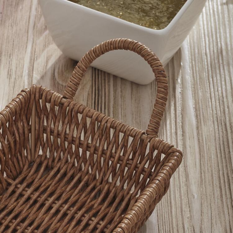 Oneida, Willow & White 4-Piece Dip Bowl & Rattan Tray Set | Zola
