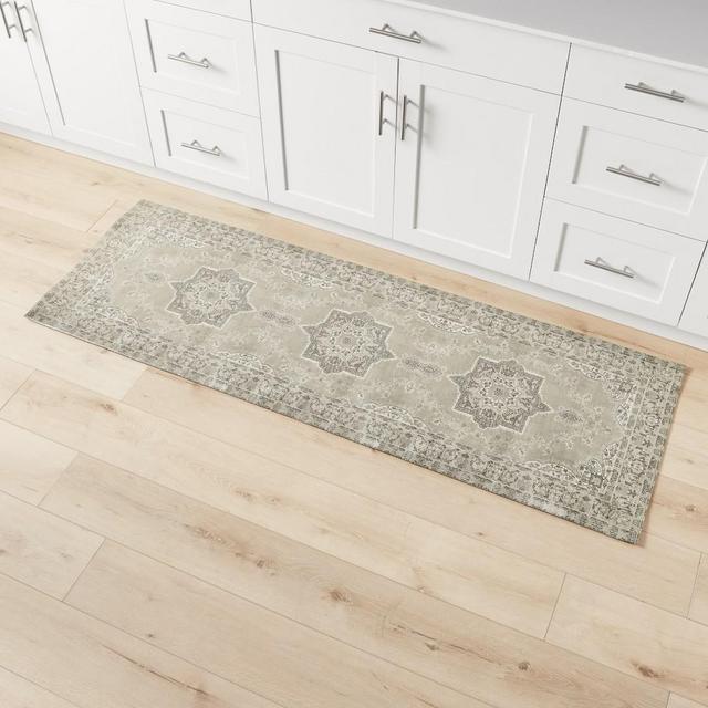 Williams Sonoma Faux Knotted Rug Comfort Runner, Gray