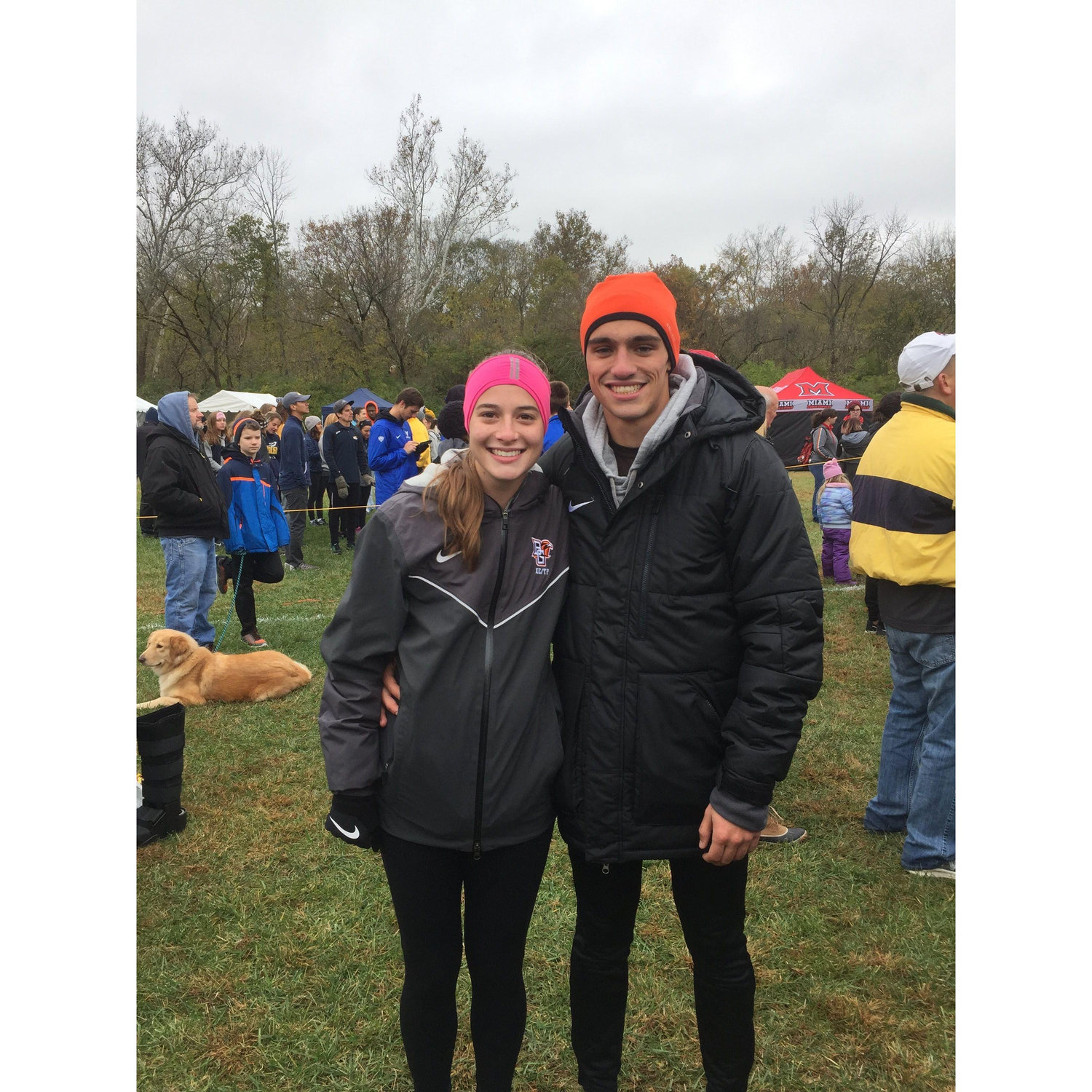At a cross country meet in 2017