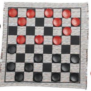 5 years and up - Jumbo Checker Rug Game