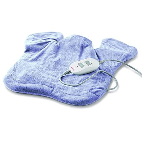 SUNBEAM Sunbeam Heating and Massage Pad for Neck & Shoulder Pain Relief -XL Renue with 2 Heat & 2 Massage Settings and Auto-Shutoff, Lavender, 1 Count (Pack of 1), 1 Count