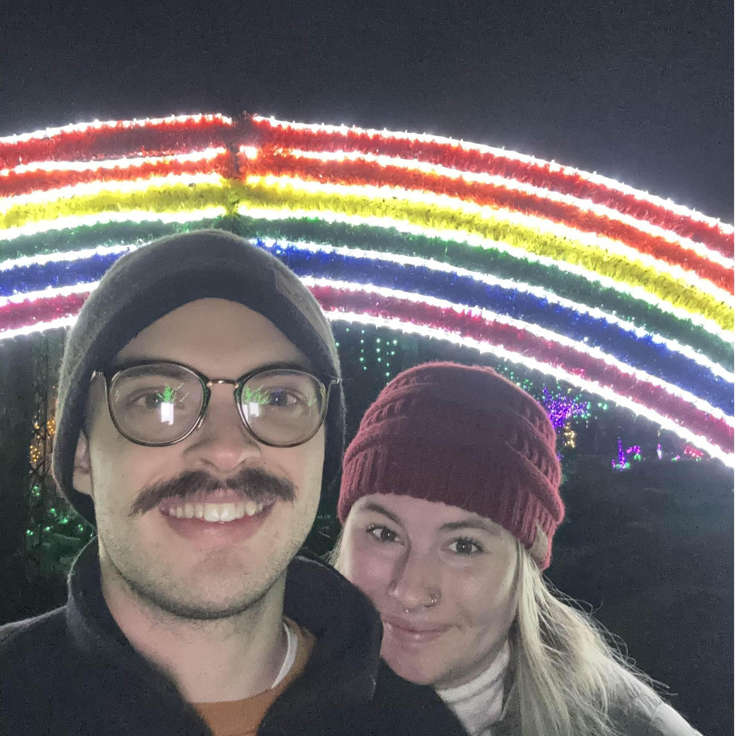 December 2024: Just before Sam and Zoe's three year aniversary, Sam planned five nights of surprises for Zoe with hints. This night's hint was "Bright Night"