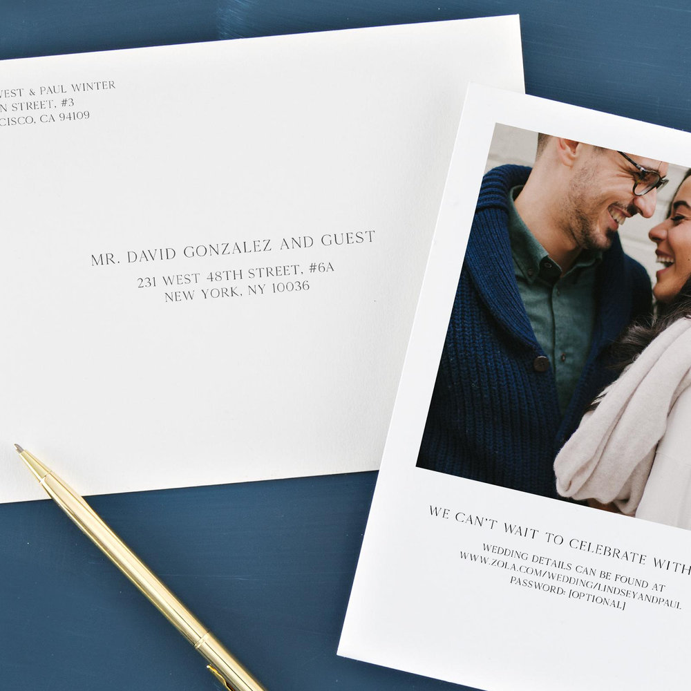 Cadiz Portrait | Light Oatmeal | Zola Wedding Invitations