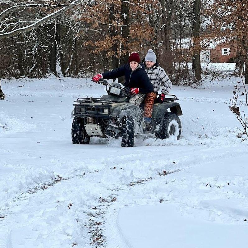 Riding 4-wheelers on winter break