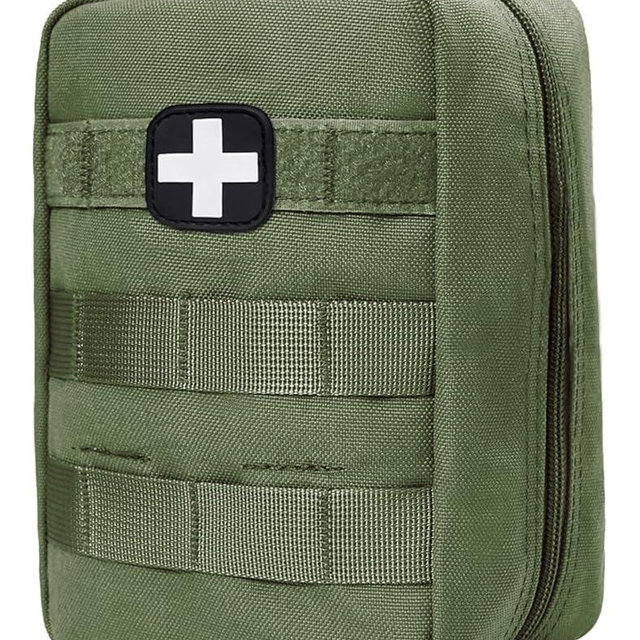 First Aid Kit EMT Medical IFAK Pouch, Molle Tactical Med Emergency Trauma Bag for Camping Home Car Hiking Hunting (Olive Drab)