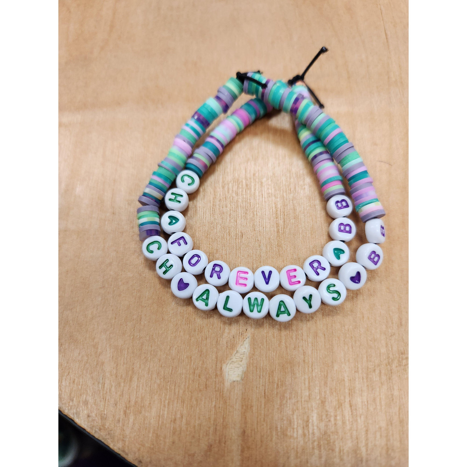 5/17/25 We made bracelets at Fan Expo Philly 2025! Forever & Always was our version of I love you when we first got together