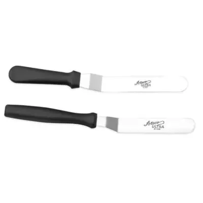 Ateco® Stainless Steel Offset Icing Spatula in Black - 4.5 inch