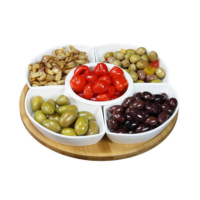 Elama Signature 12 1/4" 6 Piece Lazy Susan Appetizer