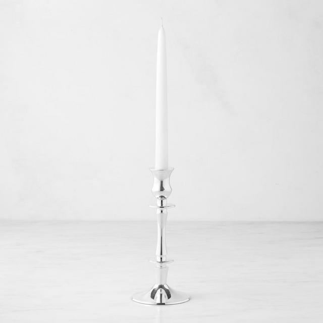 Heirloom Silver Taper Holders, Short