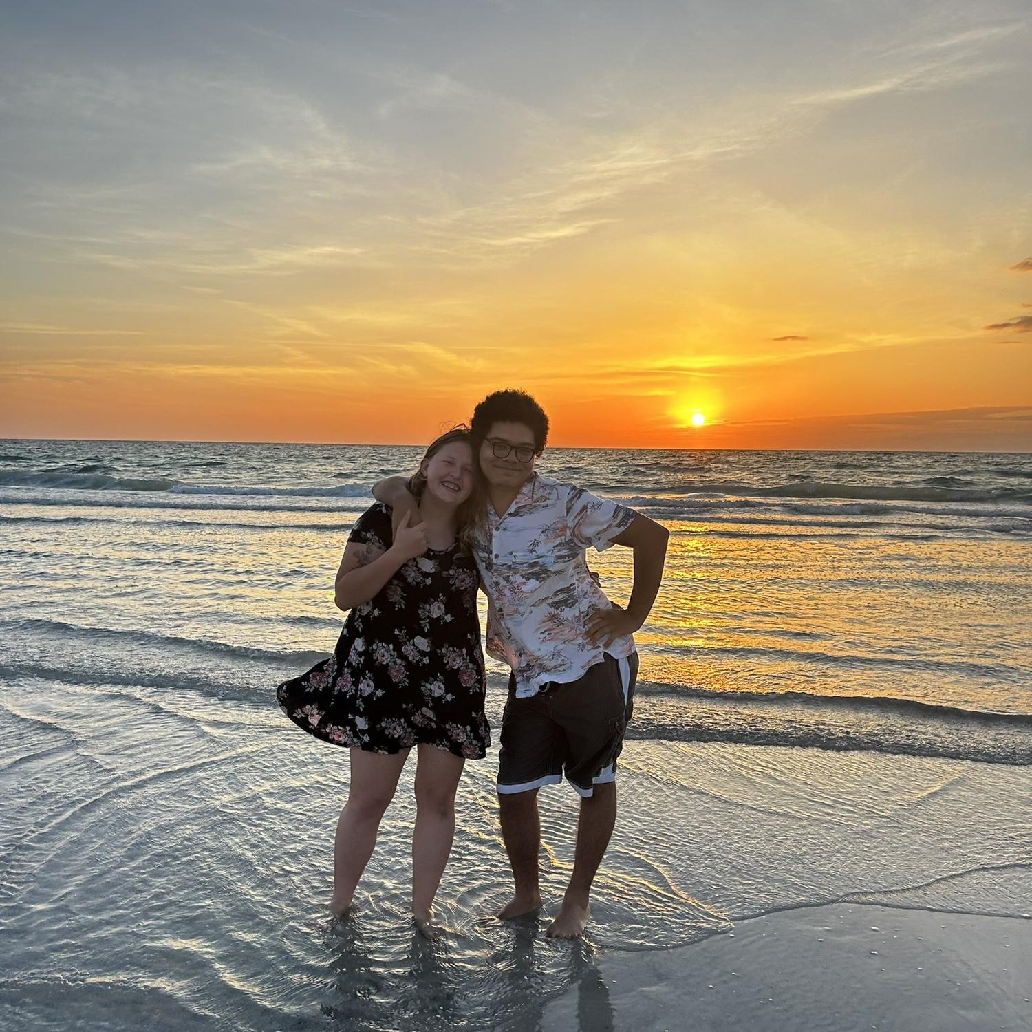 First time at the beach together