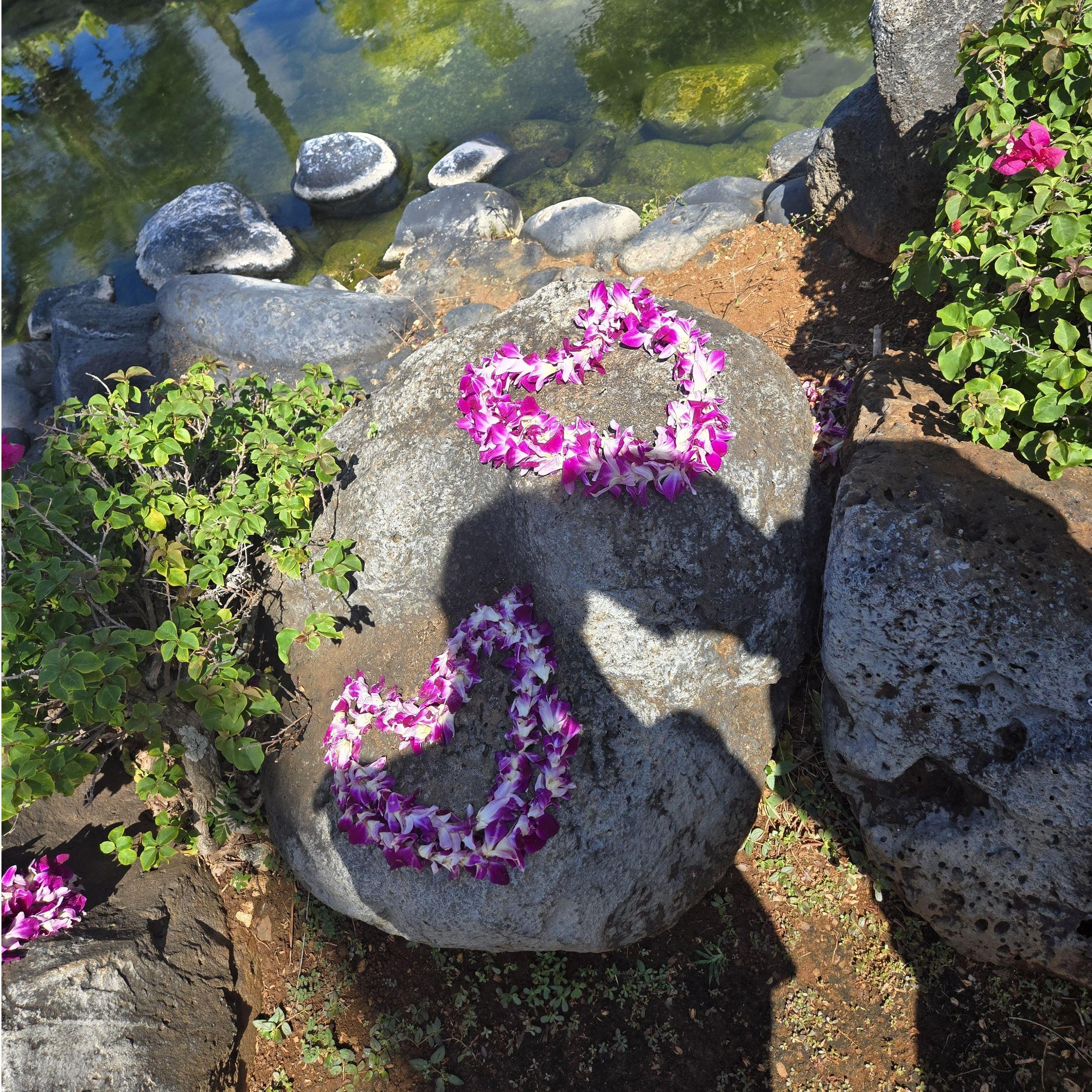 Lei drop in Kauai on the last day