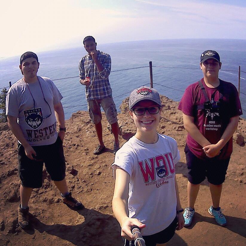 Camping and hiking on the Oregon Coast with our officiant, David, and Aldo's brother, Adrian!