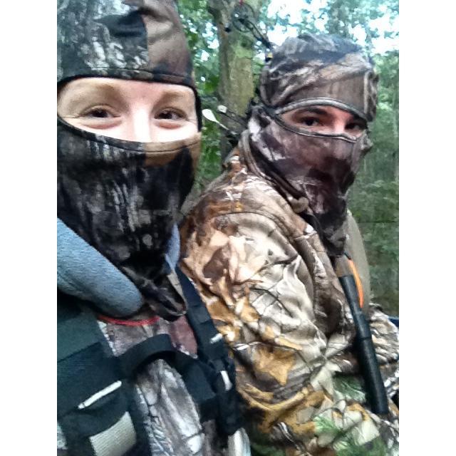Erin's first time in the deer stand