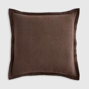 European Linen Euro Sham in Espresso