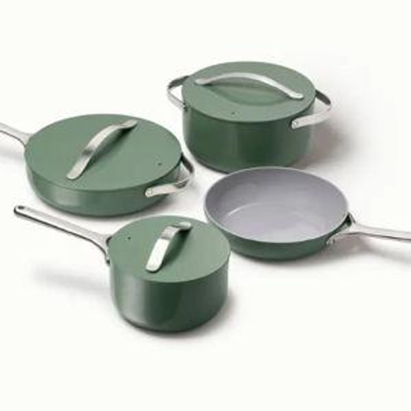 Best Ceramic Cookware Set | Nonstick Pots & Pans Set | Non-Toxic | Caraway | Sage