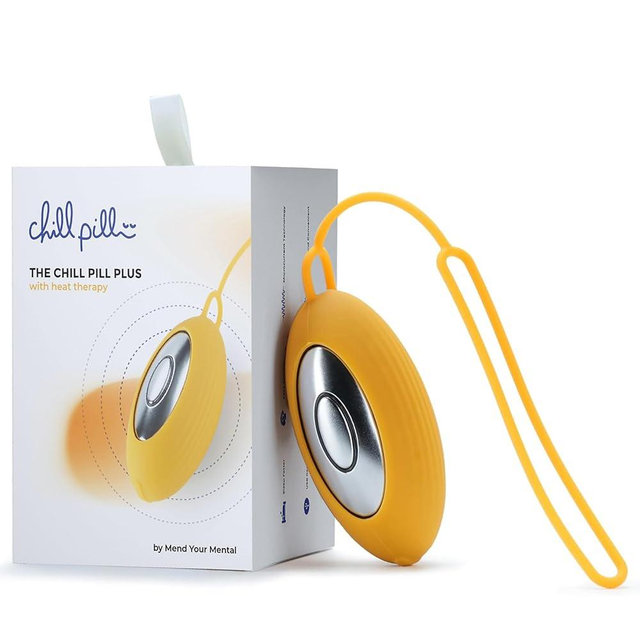 The Chill Pill Plus Sleep Aid Device with Heat, Compact Sleep Device with Targeted Pressure Point Therapy for Stress Relief, Panic Attacks, and Agitation - Heated Chill Pill Device by Mend Your Mental