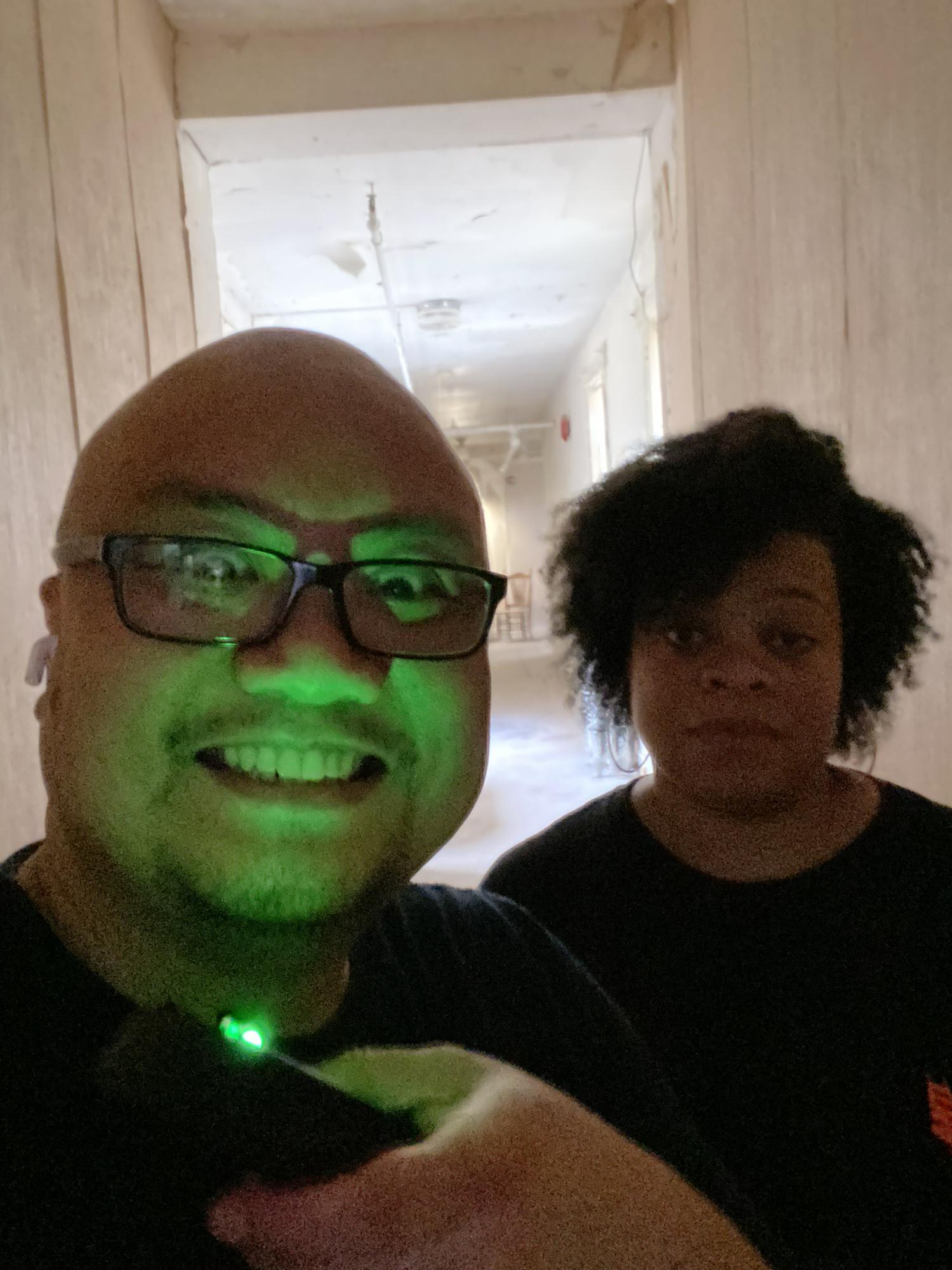 Shatonda is not amused. We were at Bettie Mansion for Pam’s birthday. It’s haunted, like for real for real haunted.