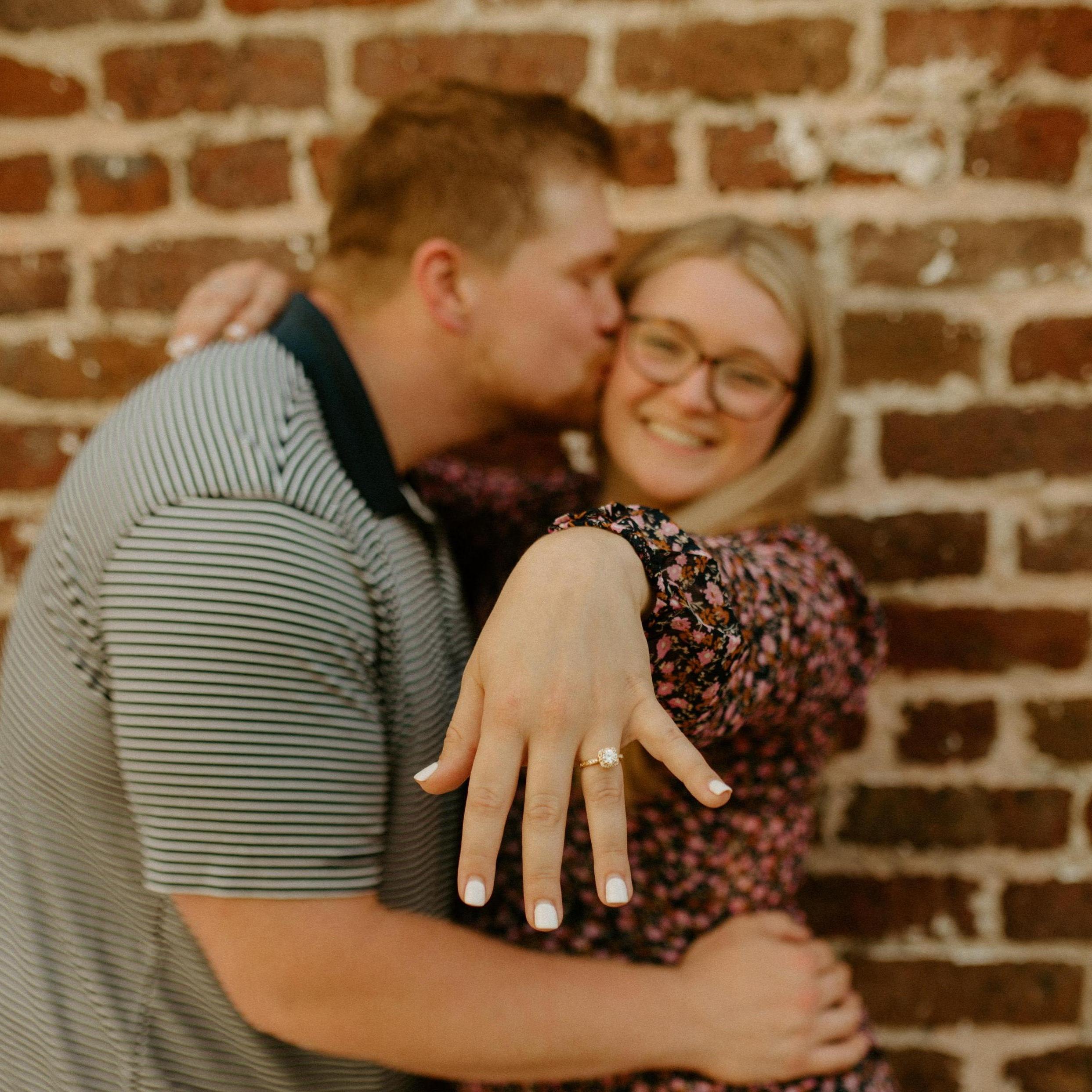 Engagement on the couple's 7th anniversary!