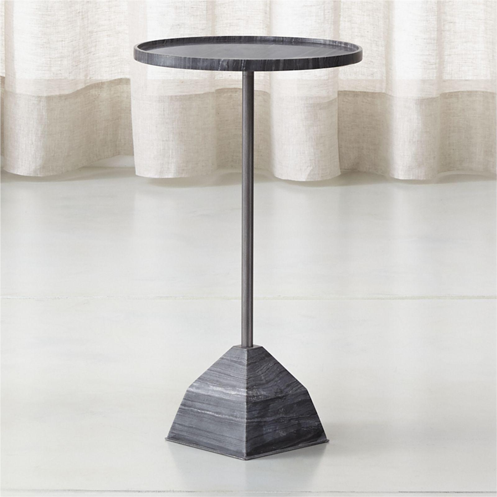 Prost Tall Brass and Marble Round Drink Table + Reviews