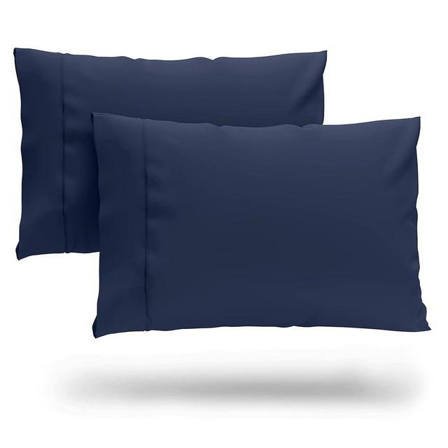 Cosy House Collection Premium Rayon Derived from Bamboo Pillowcase Set of 2 - Ultra Soft, Cooling & Breathable Bedding (King, Navy Blue)