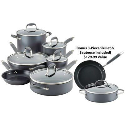 Anolon® Advanced™ Home Hard-Anodized Nonstick 11-Piece Cookware Set in Moonstone