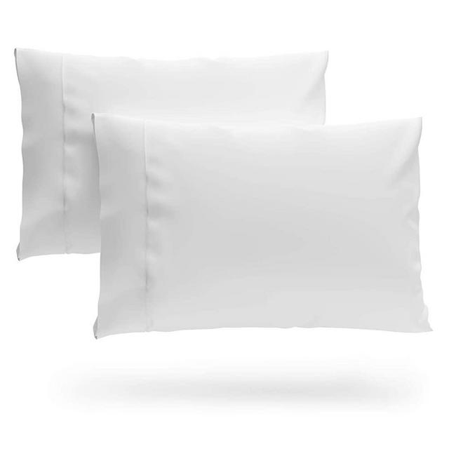 Cosy House Collection Ultra Soft Luxury King Size Pillow Cases - White Pillowcase Set of 2 - Cooling & Breathable Bamboo Viscose Blend Cover