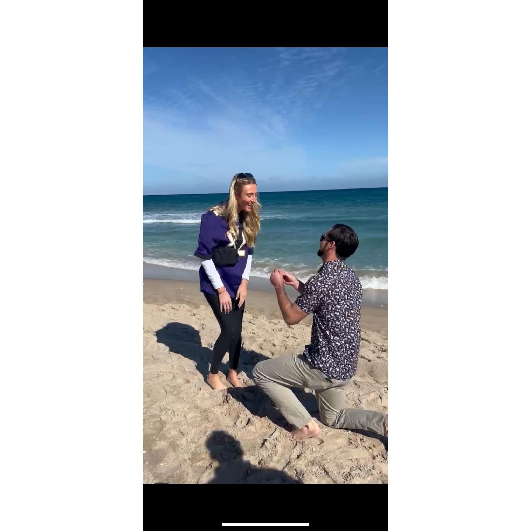 Logan popping the question! Go Ravens!