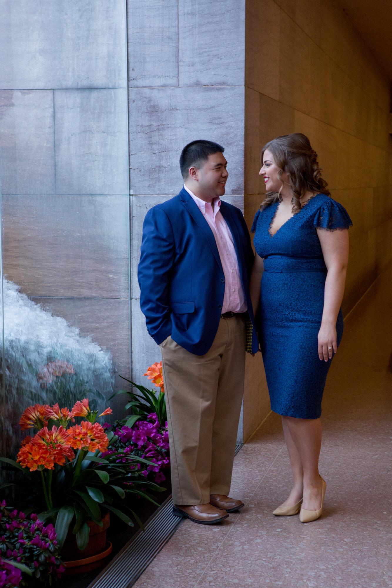 Engagement pictures at the National Gallery of Art, February 2020. (Kate Grace Photography)