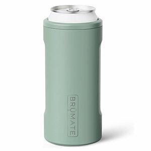 BrüMate Hopsulator Slim Can Cooler Insulated for 12oz Slim Cans | Skinny Can Insulated Stainless Steel Drink Holder for Hard Seltzer, Beer, Soda, and Energy Drinks (Sage)