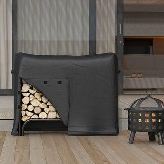 Regal Flame 4 Foot Black Water Resistant Firewood Log Rack Cover
