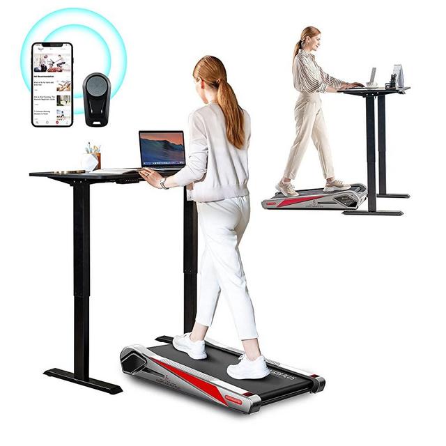 Egofit Walker M1/M1T Smallest Under Desk Electric Walking Treadmill for Home, Small & Compact Treadmill to Fit Desk Perfectly and Home & Office with APP & Remote Control