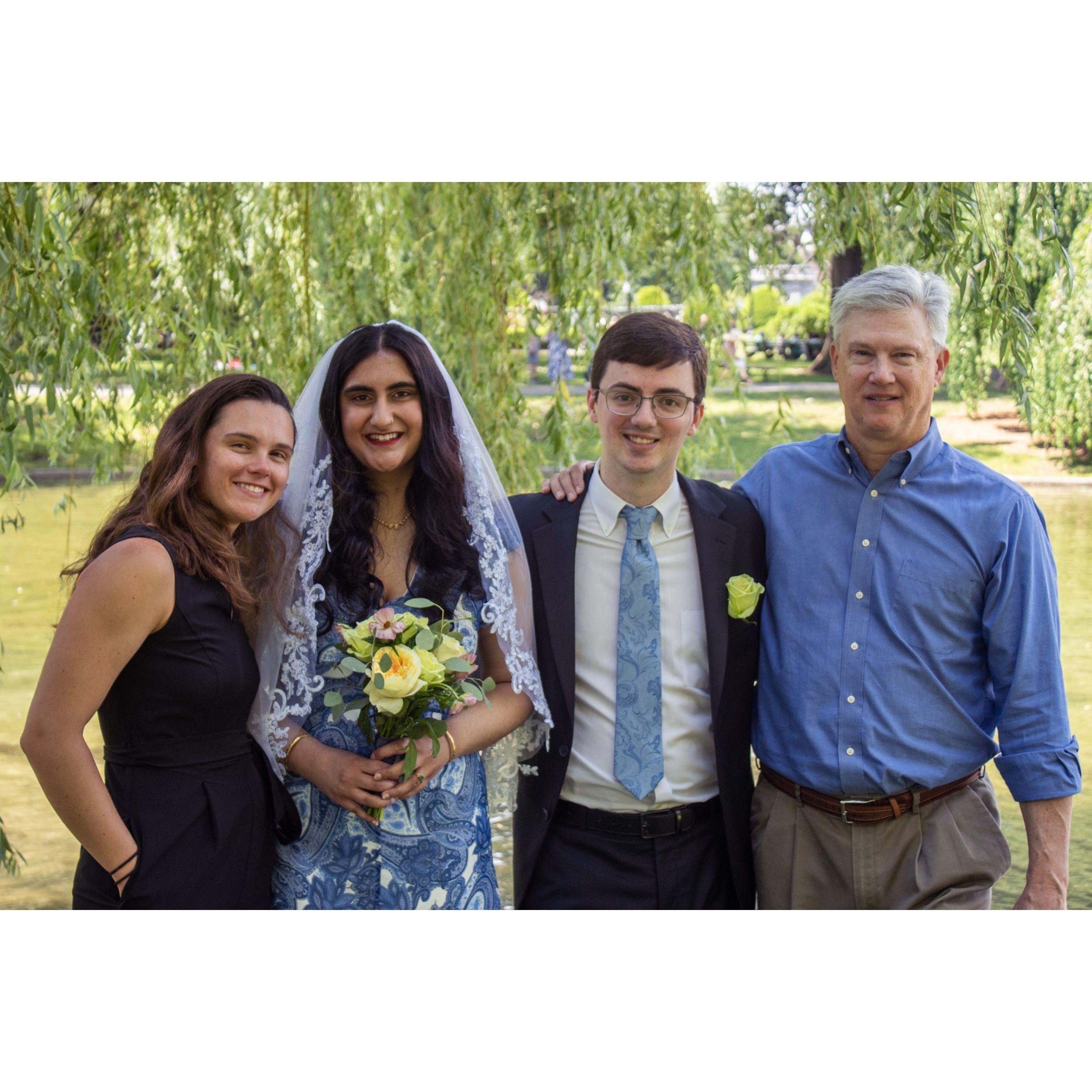 From our legal wedding in Massachusetts on June 17, officiated by Kyle's father, Tom.