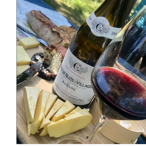 A meal of wine & cheese in Burgundy
