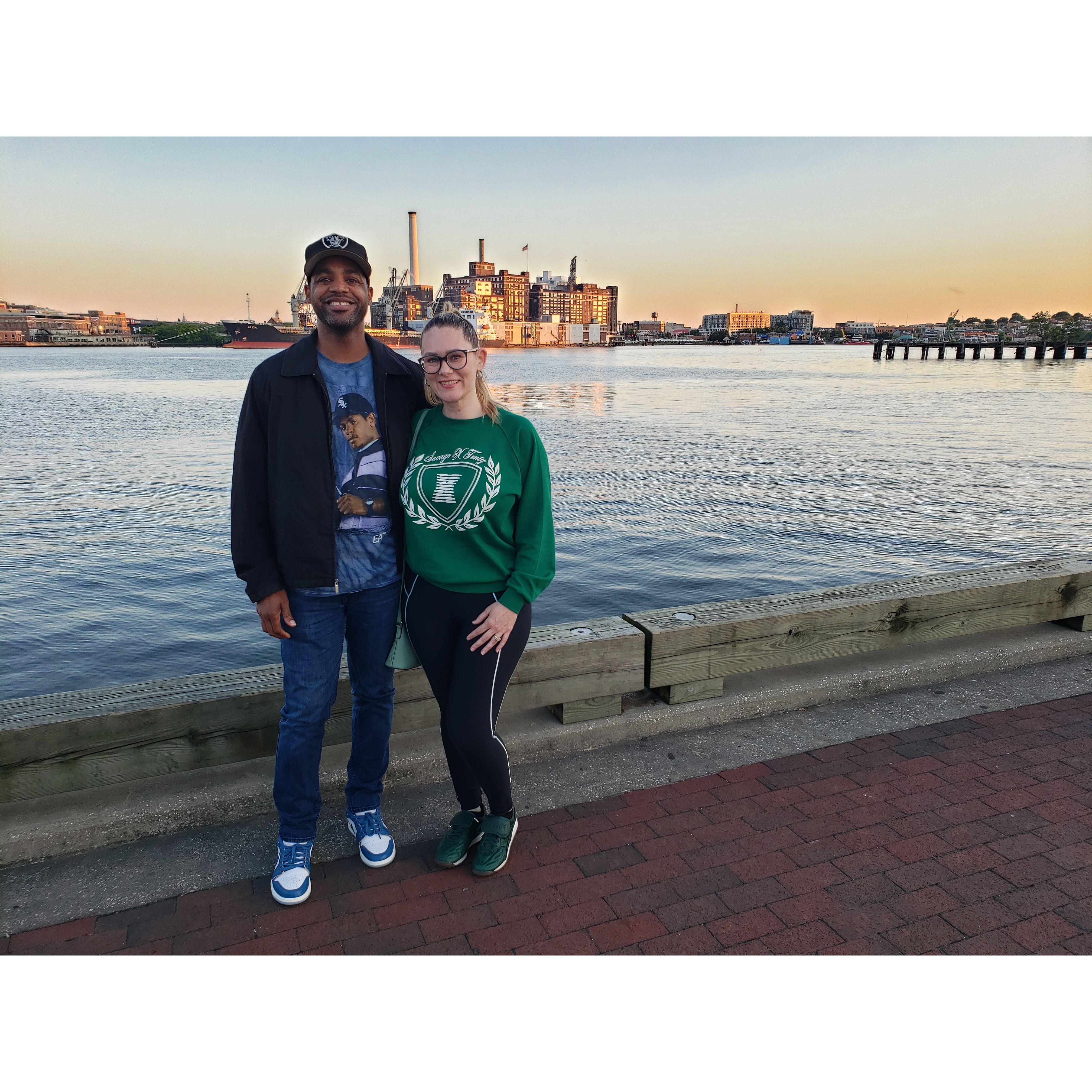 Enjoying an evening in our city of Baltimore.