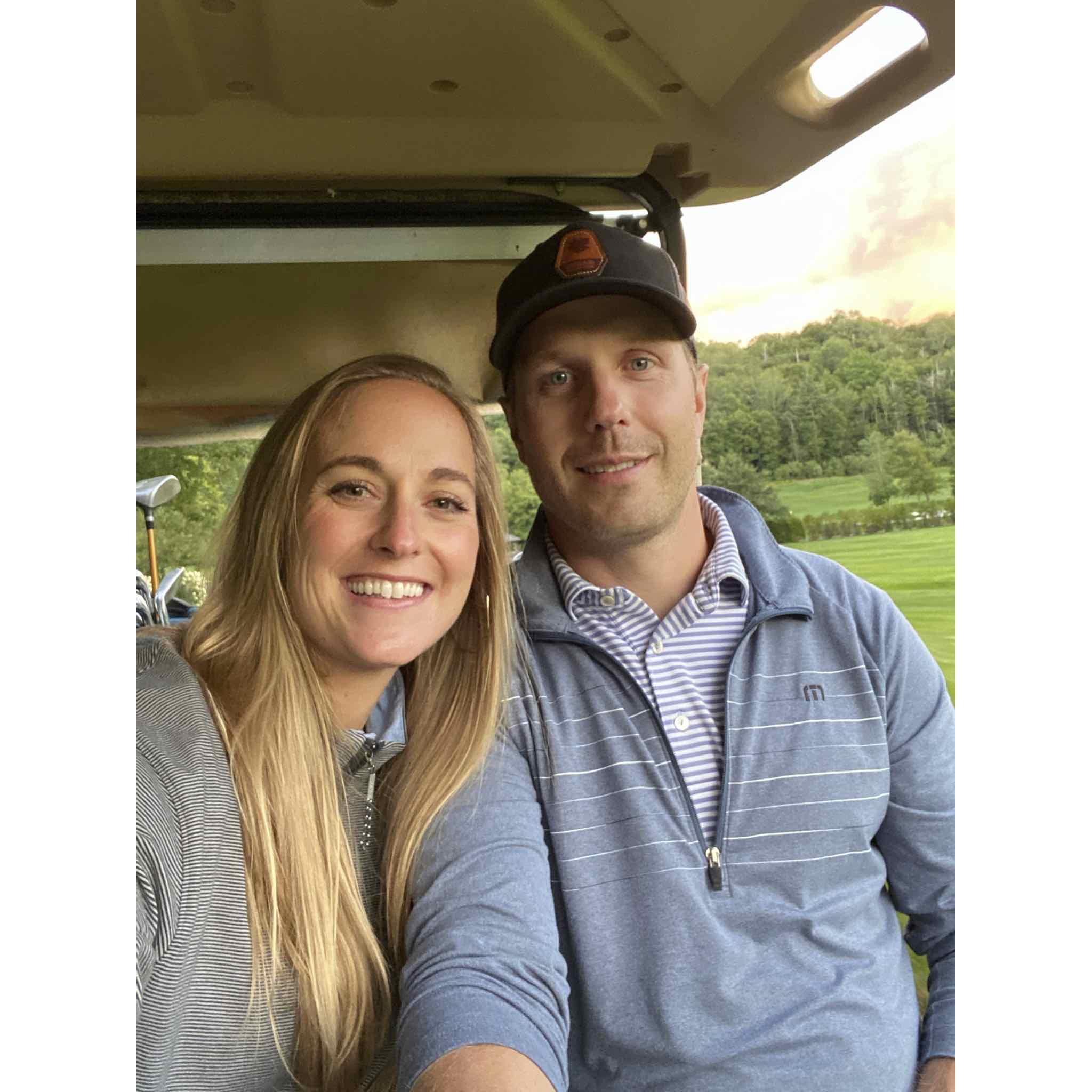 Playing golf- Linville, NC