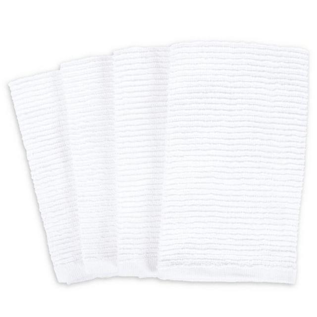 SALT Wave Bar Mop Kitchen Towels in White (Set of 4)