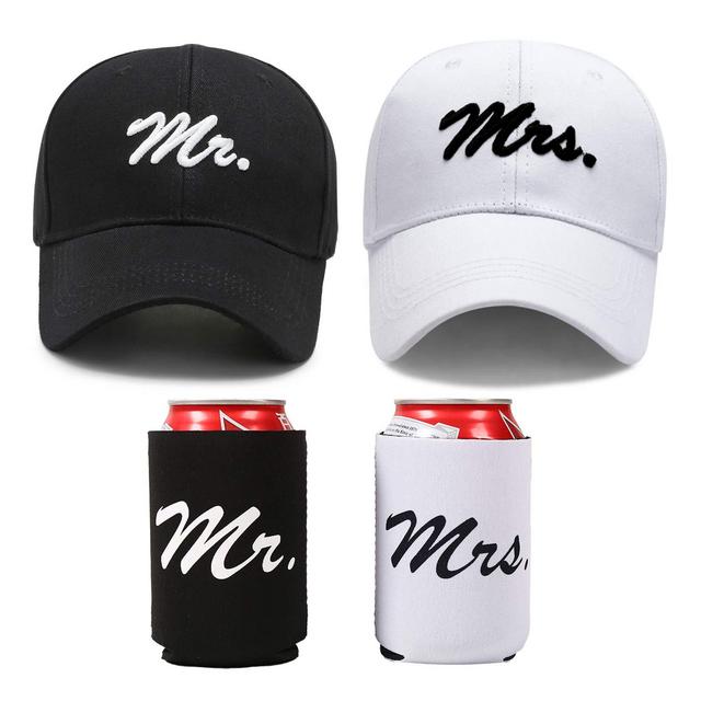 Mr and Mrs Hats, Bride and Groom Caps, Newlywed Honeymoon Gift