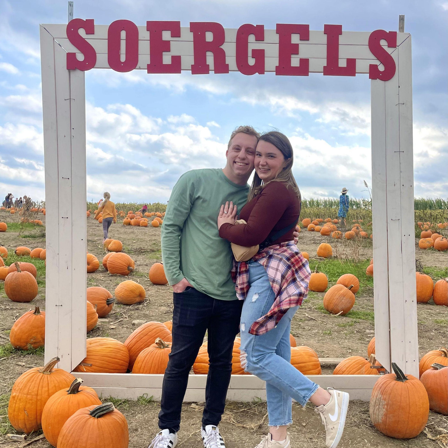 Our fourth anniversary/fall tradition of picking a pumpkin to carve for Halloween