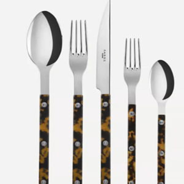 Sabre Bistrot 5-Piece Flatware Set in Tortoise - Tortoise