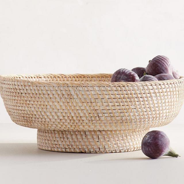 Tava Woven Decorative Bowl, Ivory, Medium