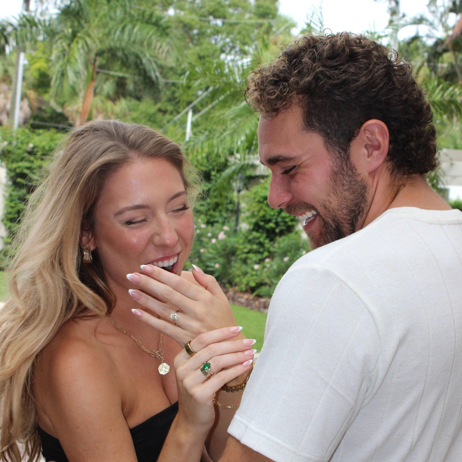 He pulled off the best surprise when he proposed to me! He flew all the way to Florida while I was visiting my best friend! :)