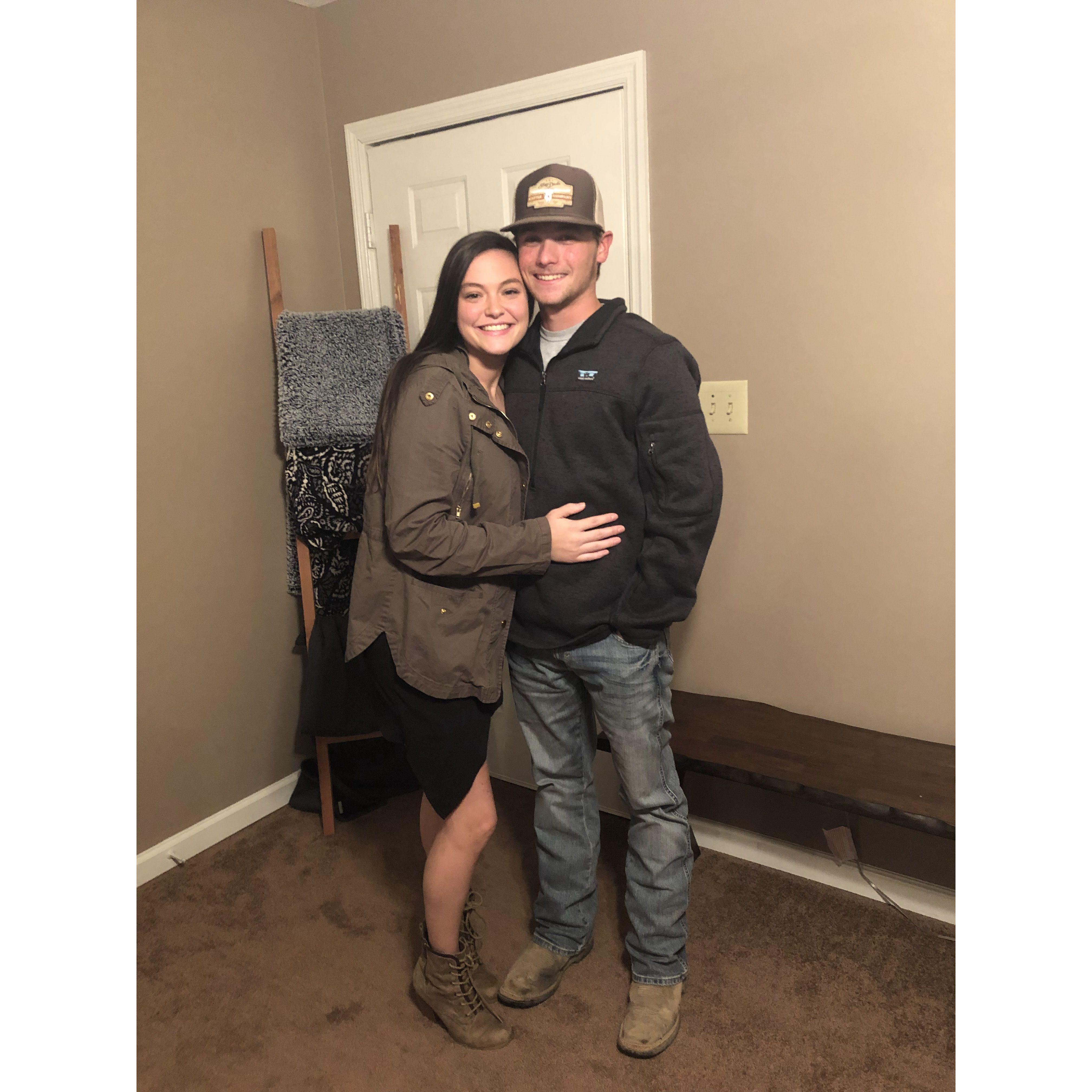 At our first house together