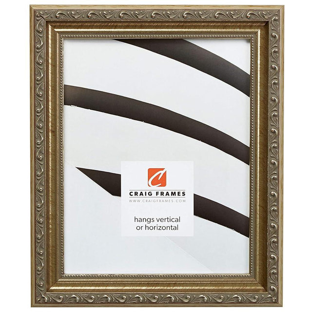 Craig Frames Ancien Ornate, 24x36 Picture Frame, Antique Silver