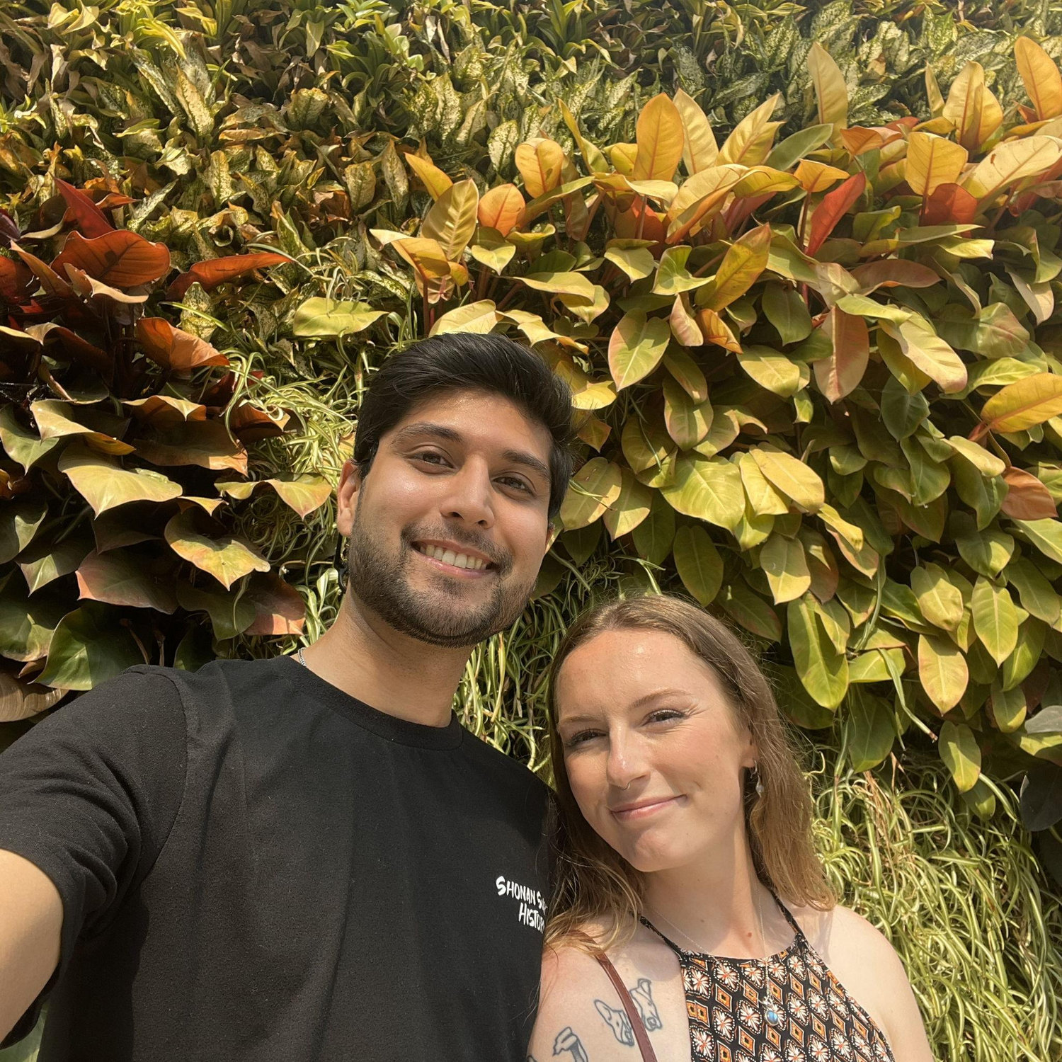 Celebrating our engagement in Winnipeg, Canada at The Leaf.