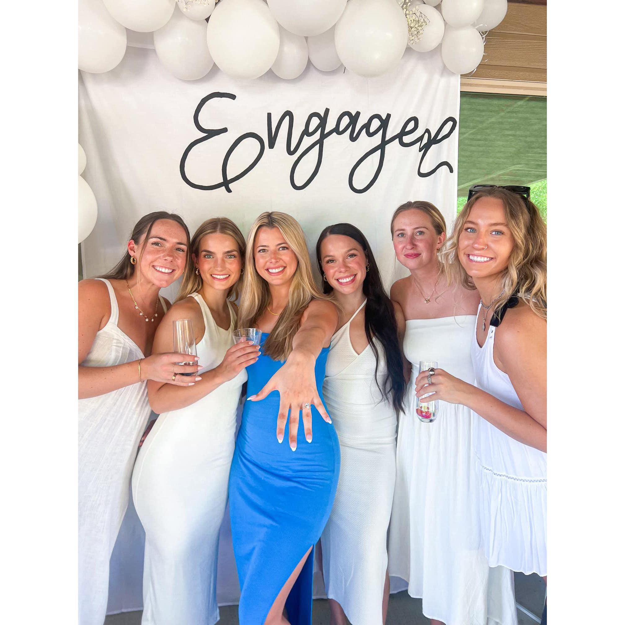 Surprise engagement party.