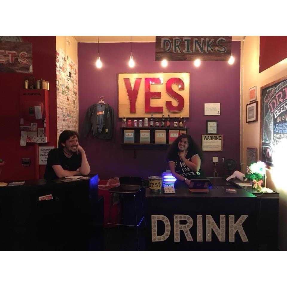 Tickets and drinks at the Magnet