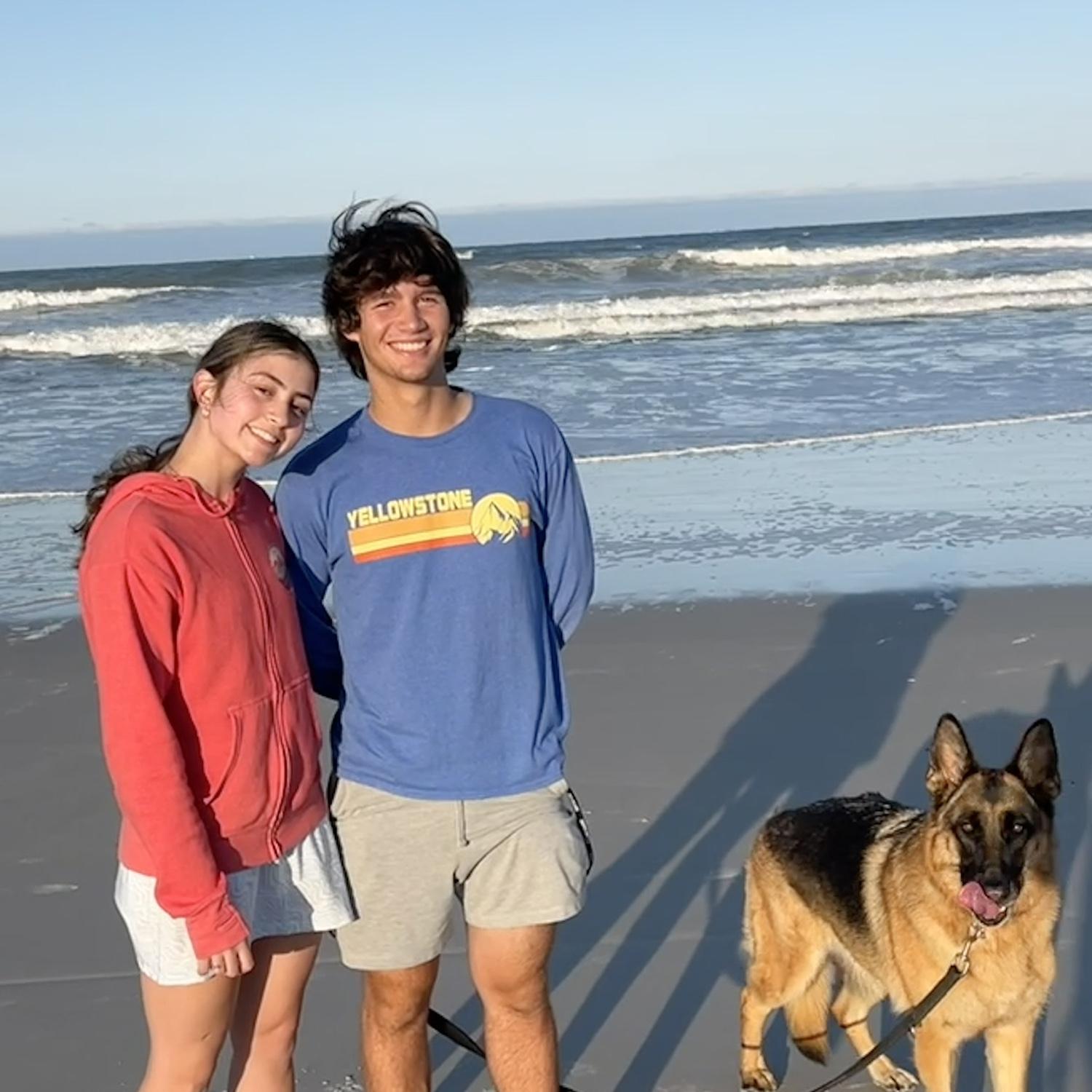 Walk with Myla on Atlantic beach