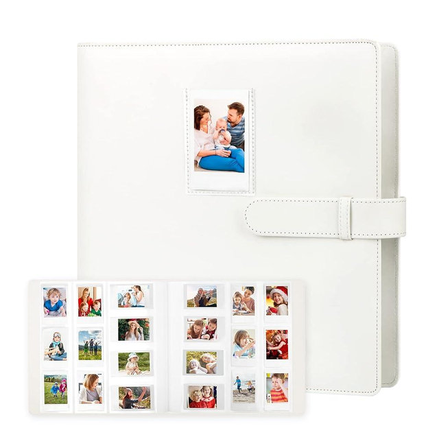 640 Pockets Photo Album for Fujifilm Instax Mini 11 12 9 40 Evo Liplay 8 7+ Instant Camera/Mini Link SP-1 Printer, for Polaroid Zink 2x3" Photos/Snap Mint Zip Instant Camera (Pearly white)