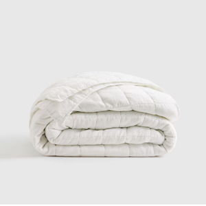 European Linen Box Quilt - White, King/Cal King