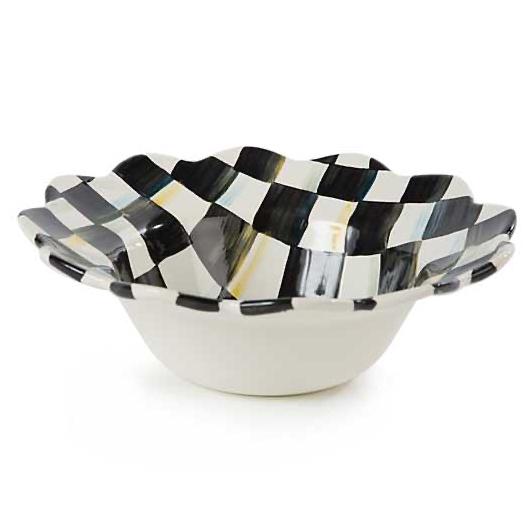MacKenzie-Childs - Courtly Check Enamel Petal Breakfast Bowl